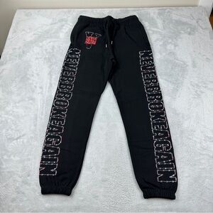 Vlone x Never Broke Again NWOT Black Sweatpants Men's Size Small 100% Cotton